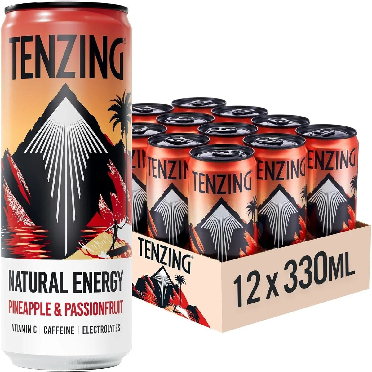 TENZING Natural Energy Pineapple & Passionfruit 12x330ml