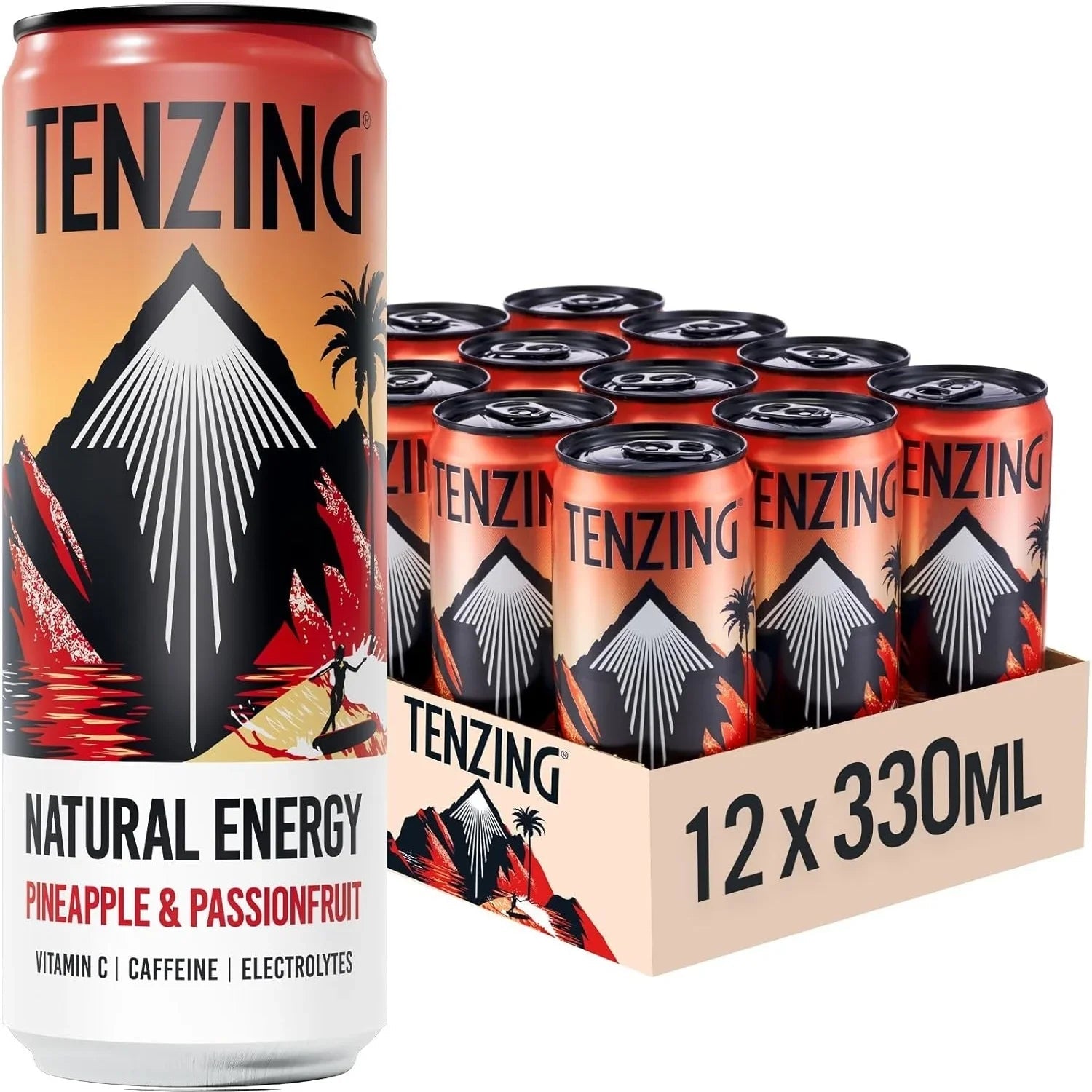 TENZING Natural Energy Pineapple & Passionfruit 12x330ml
