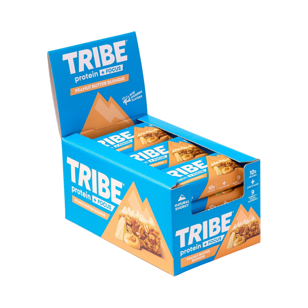 TRIBE Protein + Focus Flapjack 12x60g Peanut Butter Blondie