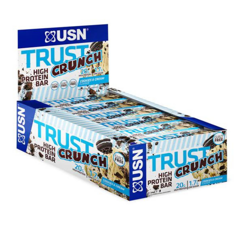 USN Trust Crunch Bars 12x60g Cookies & Cream