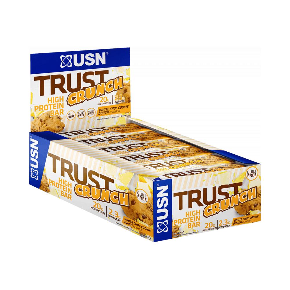 USN Trust Crunch Bars 12x60g White Chocolate Cookie Dough