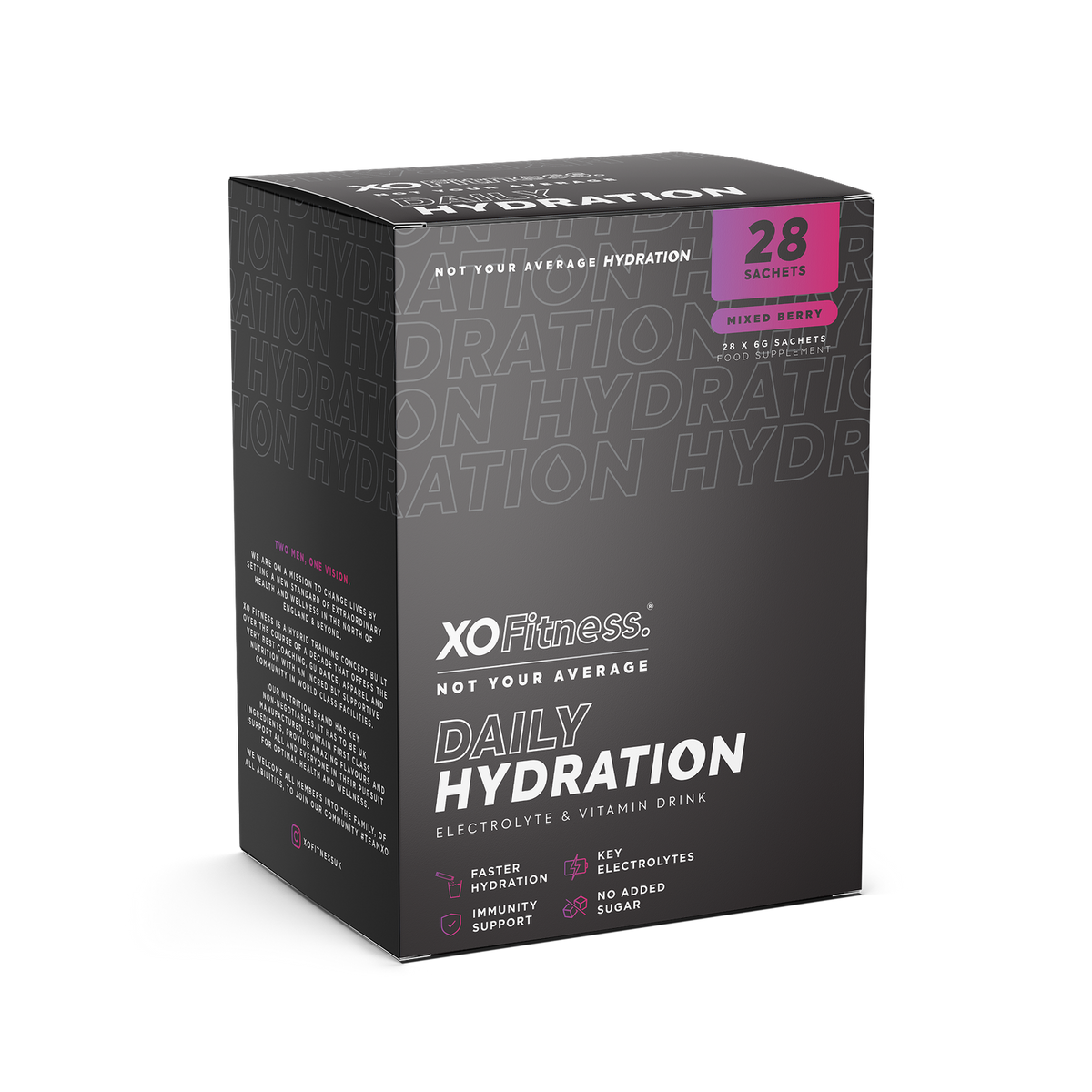XO Fitness Hydration Sachets 28 x 6g Mixed Berry