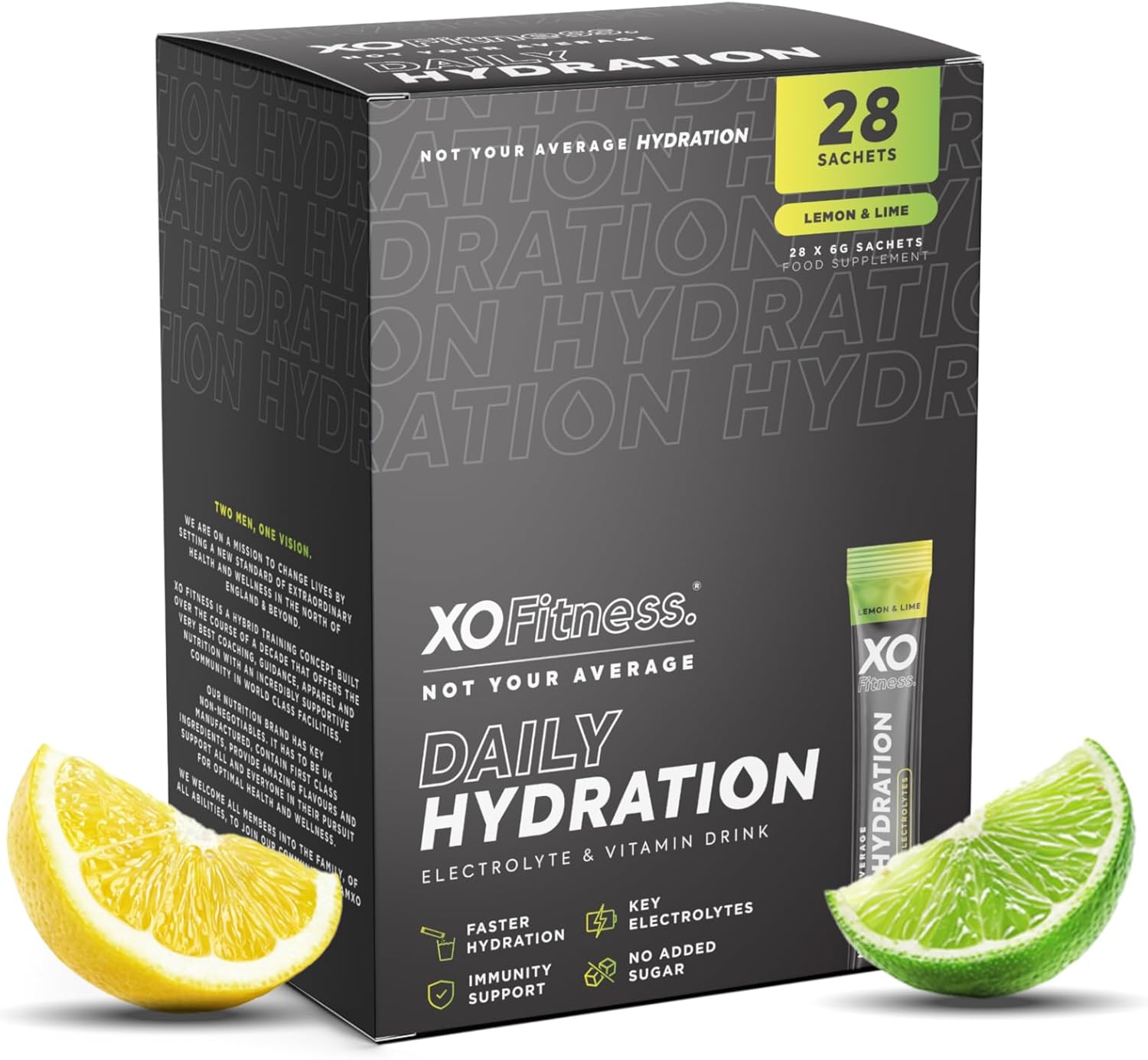 XO Fitness Hydration Sachet 28x6g Lemon Lime